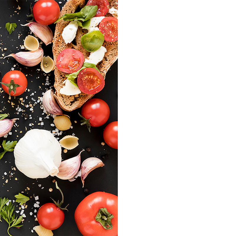 image tartine ail tomate